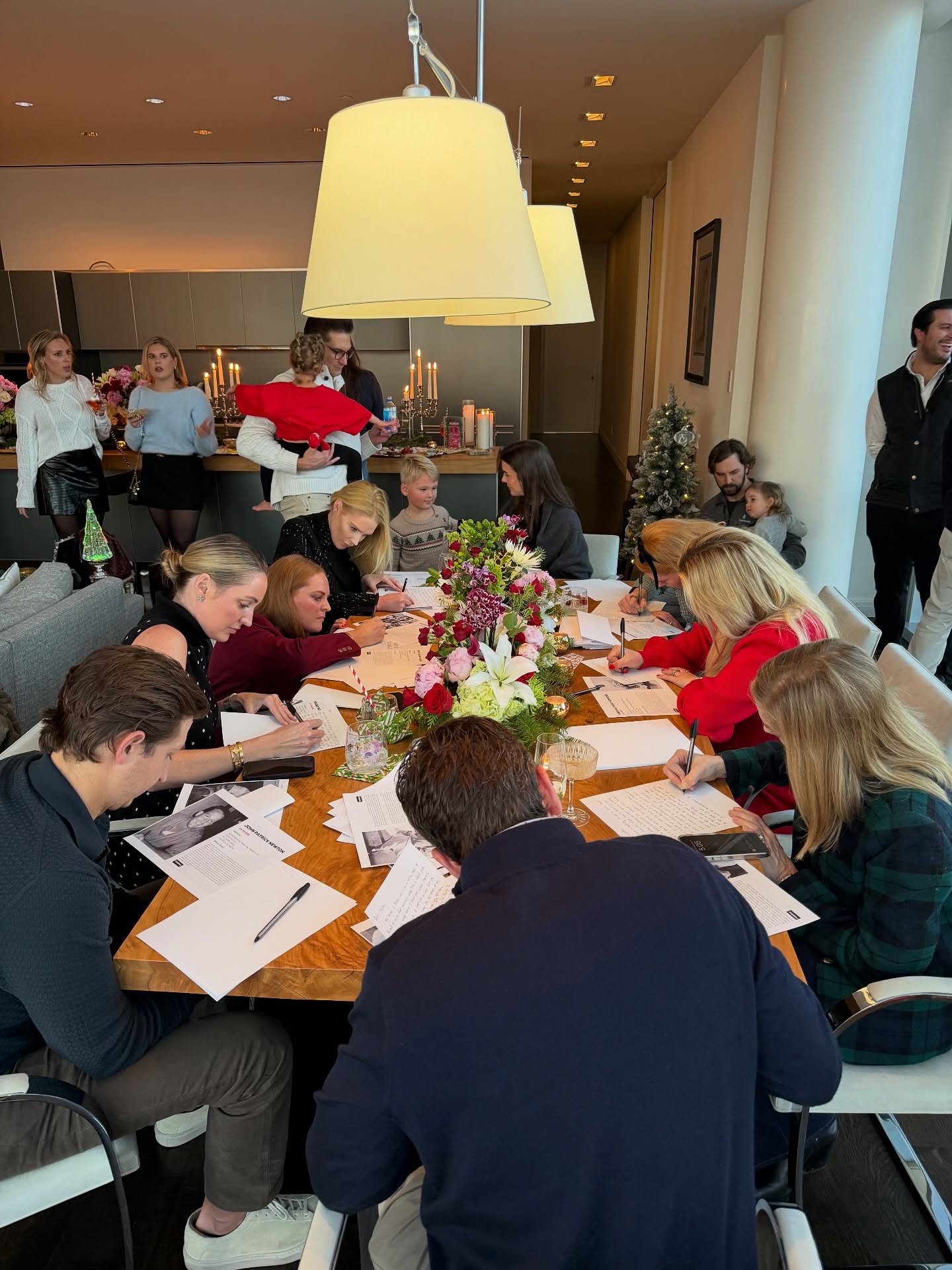 Volunteers writing letters to those incarcerated over the holidays